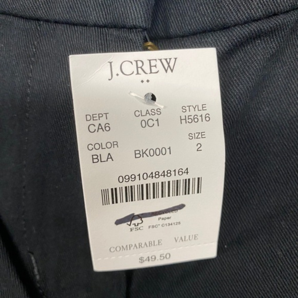 J Crew Shorts Womens 2 Black Shorts Casual Summer Cotton Classic 3.5" H5616 - Picture 5 of 9